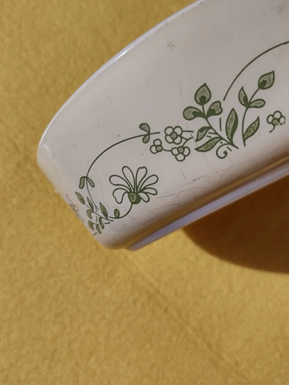 Vintage Pyrex 471-B 500ml Casserole Dish Shenandoah Pattern Cream - Nice!